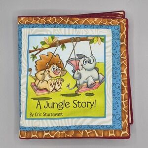 'A Jungle Story'  Soft, Washable, Cloth Book for Baby / Toddler Handcrafted